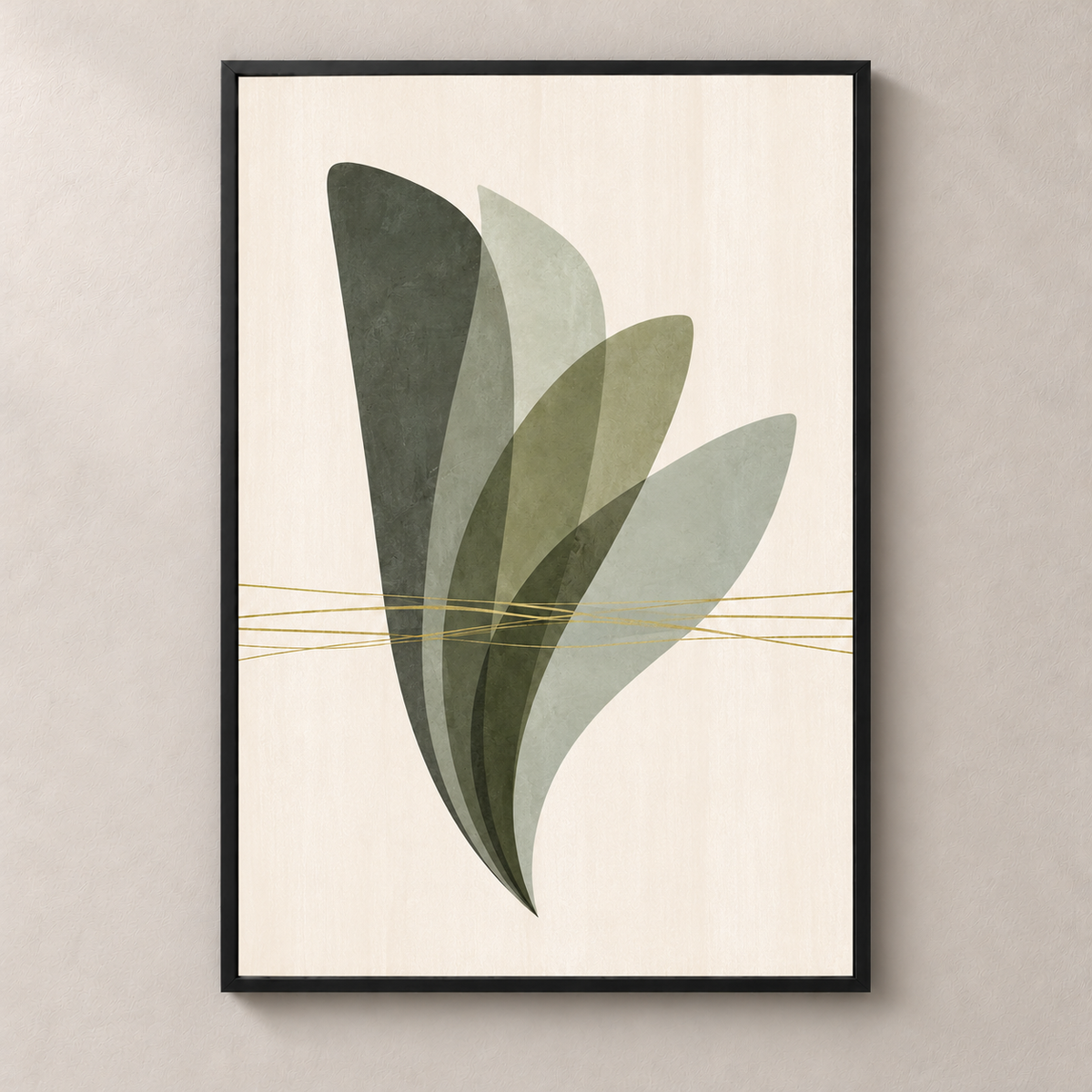 Sage Veils on Ivory No.2 - Poster