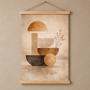 Geometric Earth Harmony - Hanging Art
