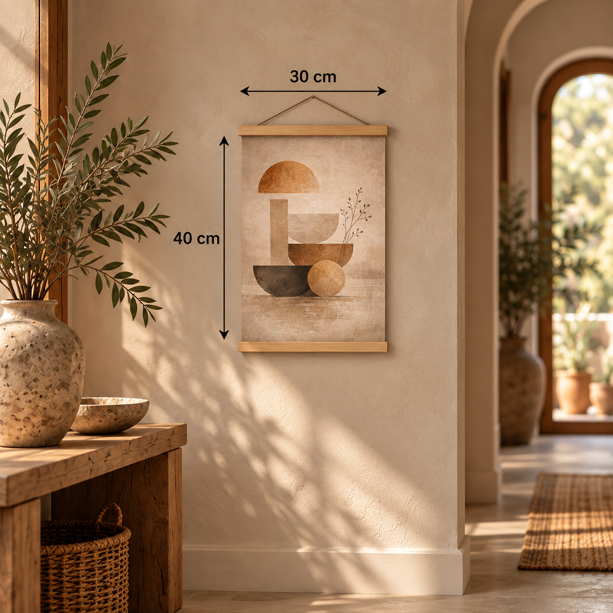 Geometric Earth Harmony - Hanging Art