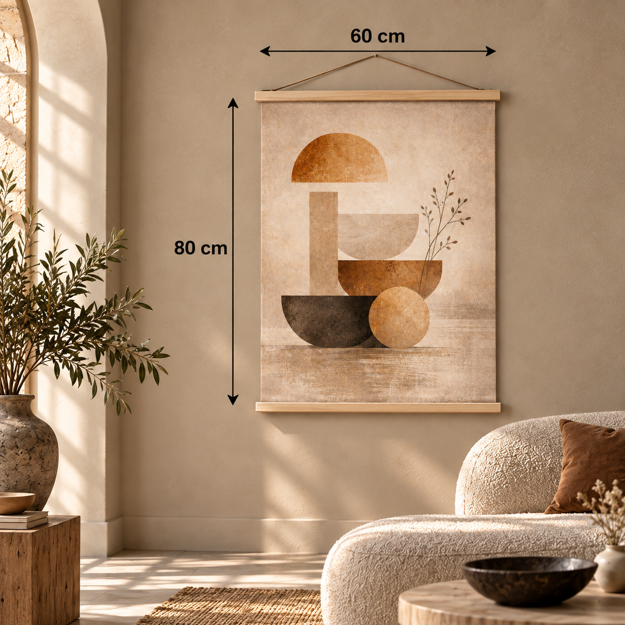 Geometric Earth Harmony - Hanging Art