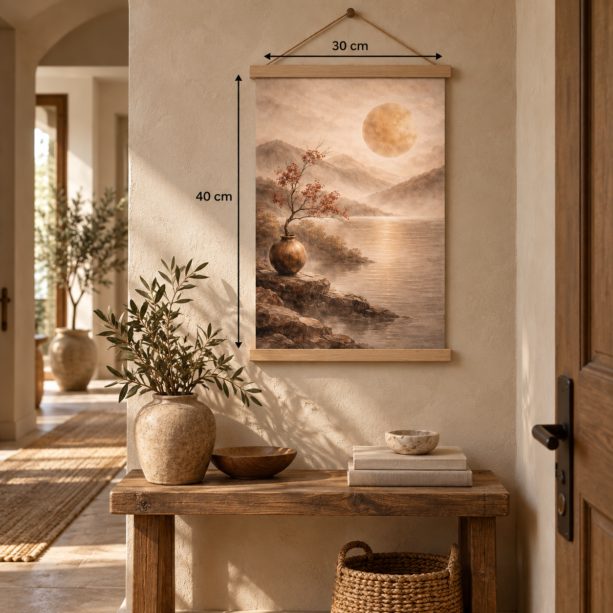 Sunlit Blossom Landscape - Hanging Art
