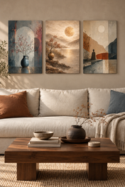 Conjunto de 3 Zen Abstrato