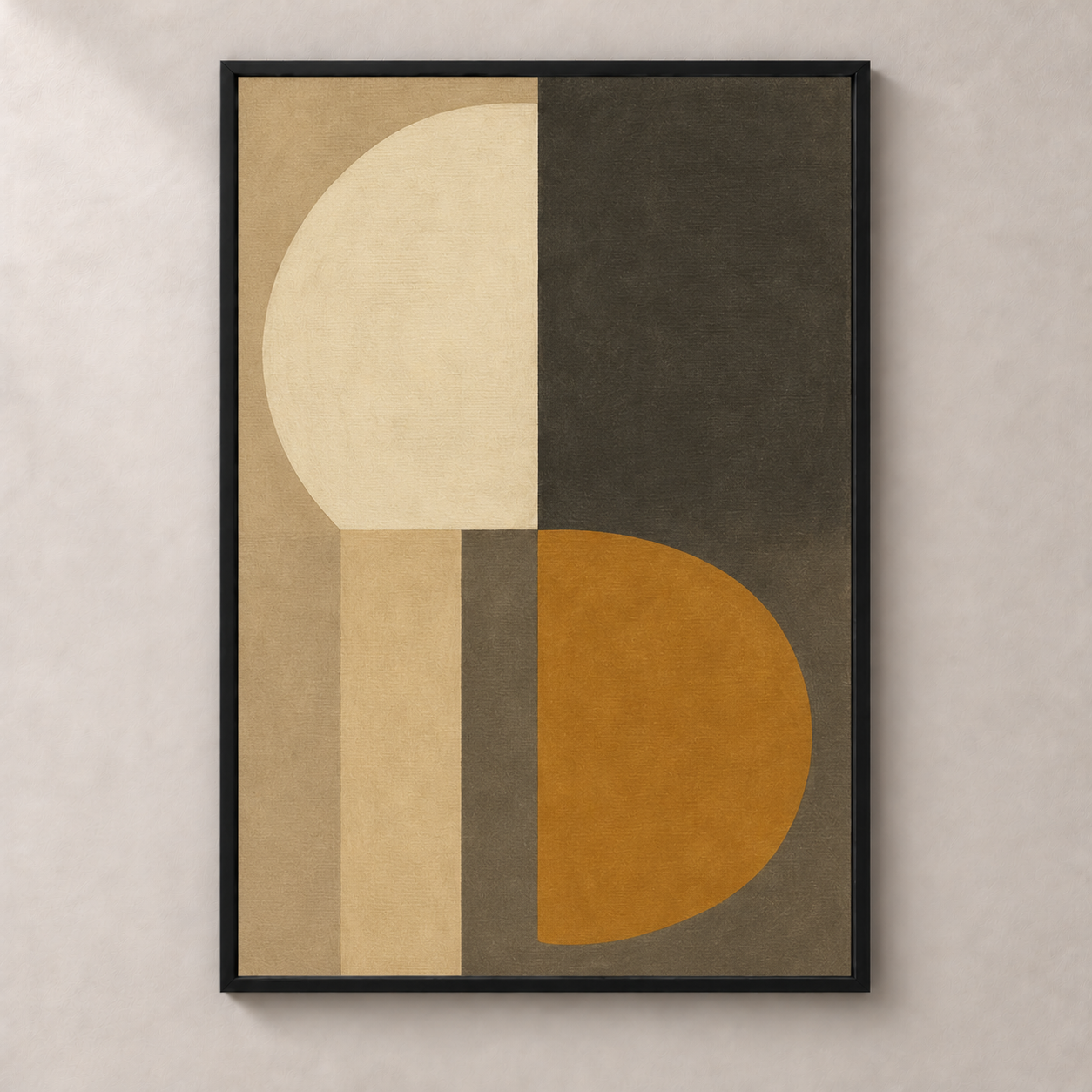 Amber dusk - Poster standalone mockup with black frame