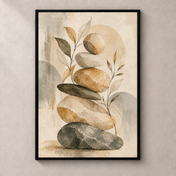 Balanced Stones - vertical poster product view