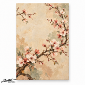 Blossom Reverie — Limited Edition 1/1, 80 × 120 cm frameless canvas, front view