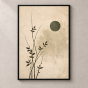 Botanical Stillness - Poster standalone mockup with black frame