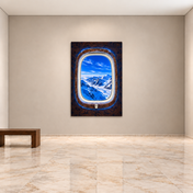 Cobalt Ascent — Gallery daylight interior mockup