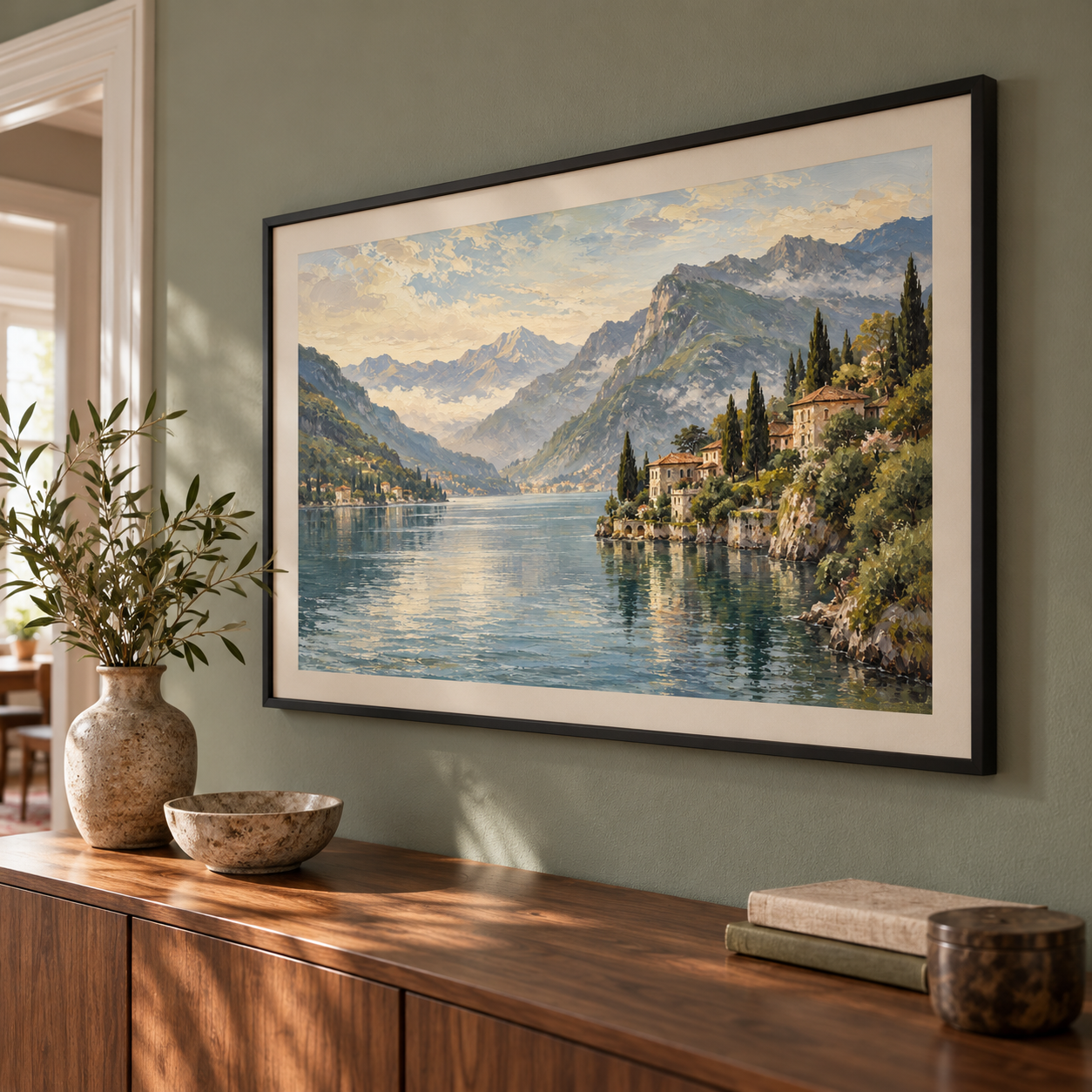 Como Morning Haze horizontal poster lifestyle