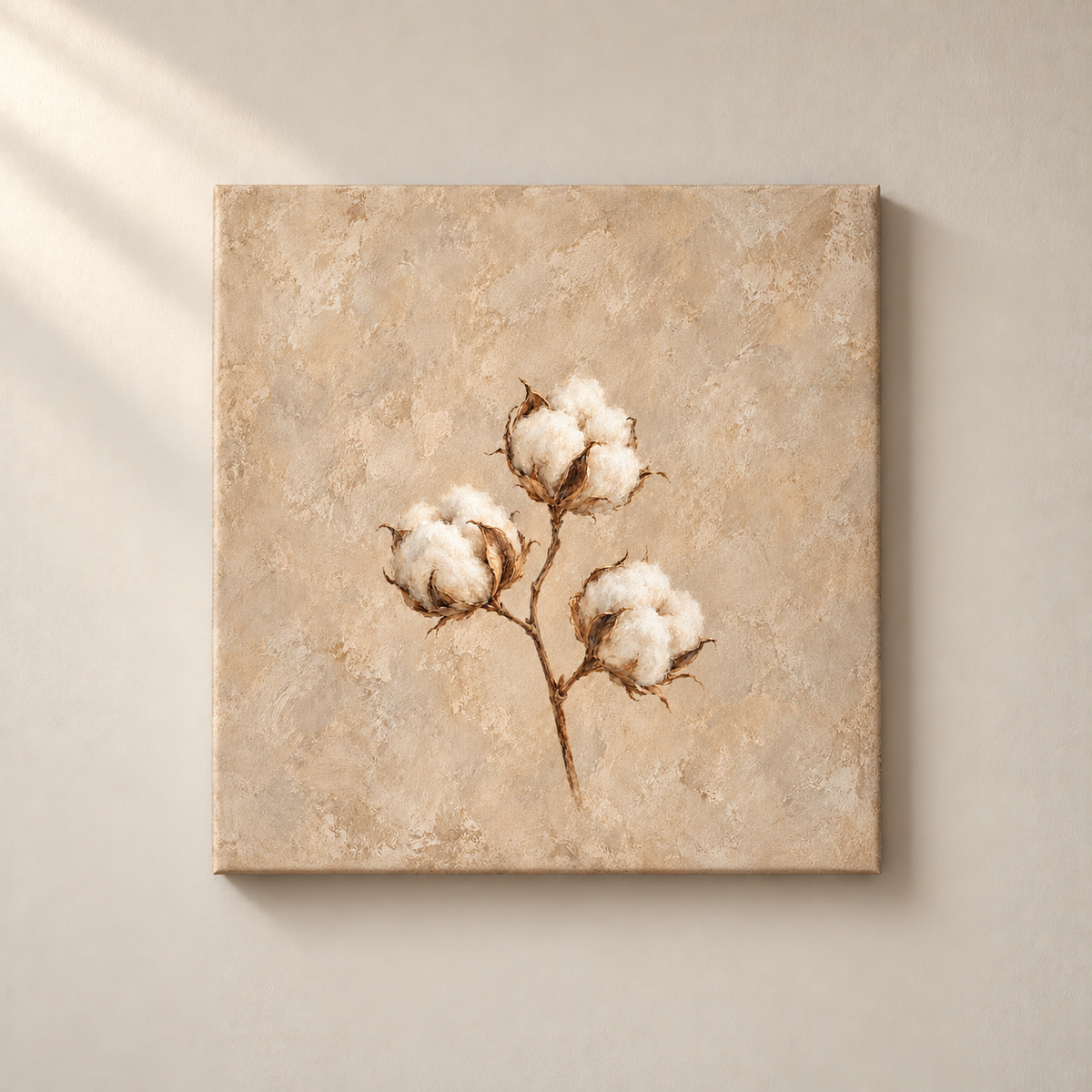 Cotton in Warm Clay - Canvas