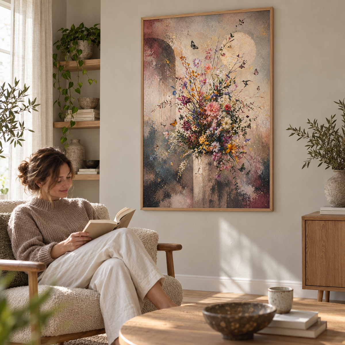Sonho Floral Desbotado - Póster