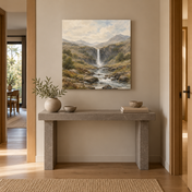 Falling Water Reverie 60 x 60 cm canvas in a European interior