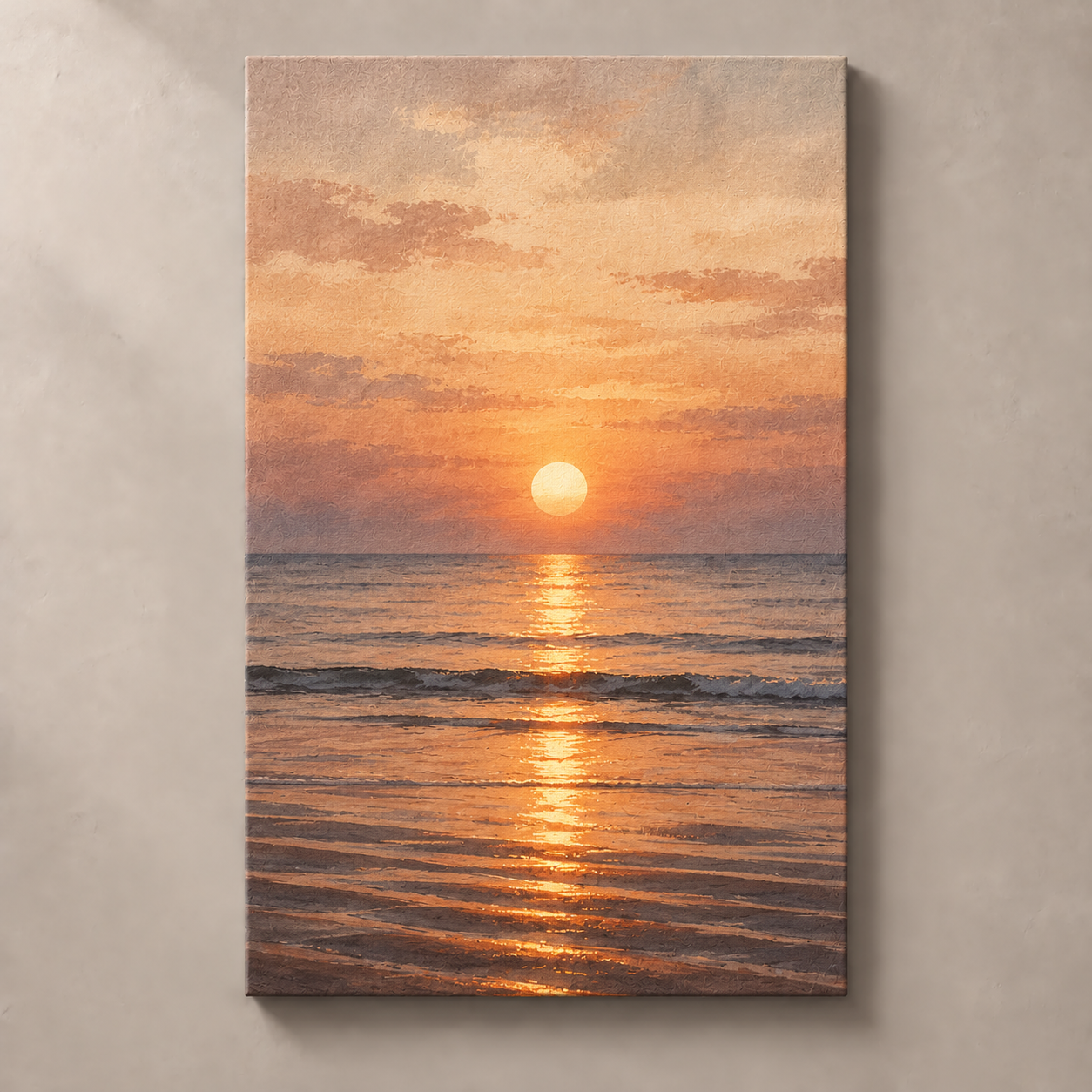 Amber Tide verticaal canvas standalone mockup