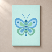 Little Butterfly in Blue and Sage canvas standalone mockup