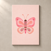 Little Butterfly in Blush and Taupe frameless canvas standalone mockup