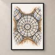 Galleria Vittorio Emanuele II in Watercolour poster standalone mockup