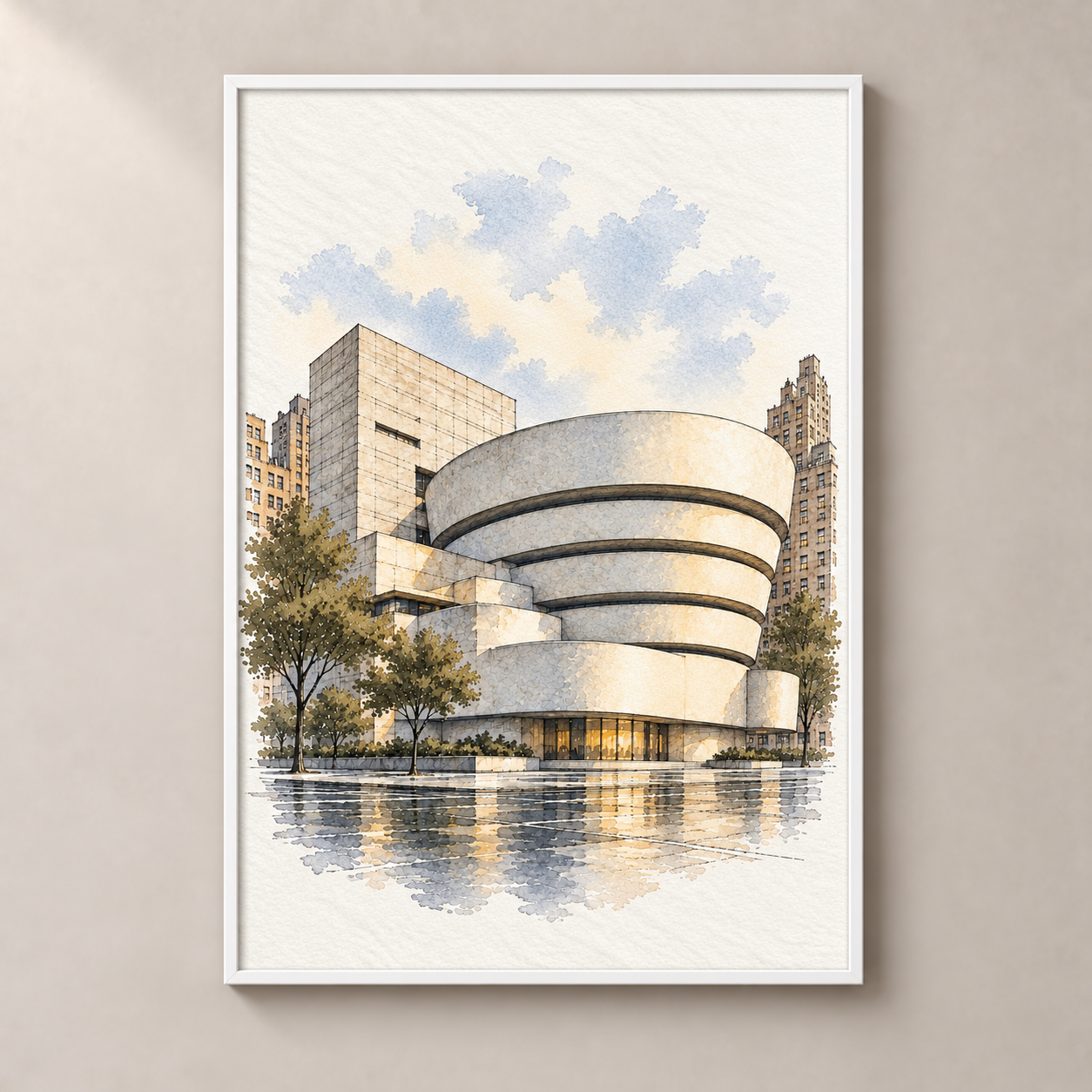 Guggenheim Museum New York poster standalone mockup