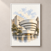 Guggenheim Museum New York poster standalone mockup
