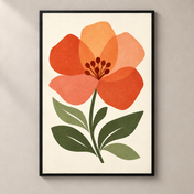 Golden Poppy poster standalone mockup