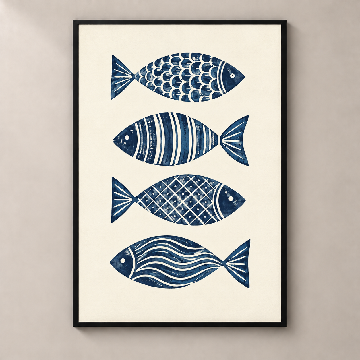Indigo Fish Quartet poster standalone mockup
