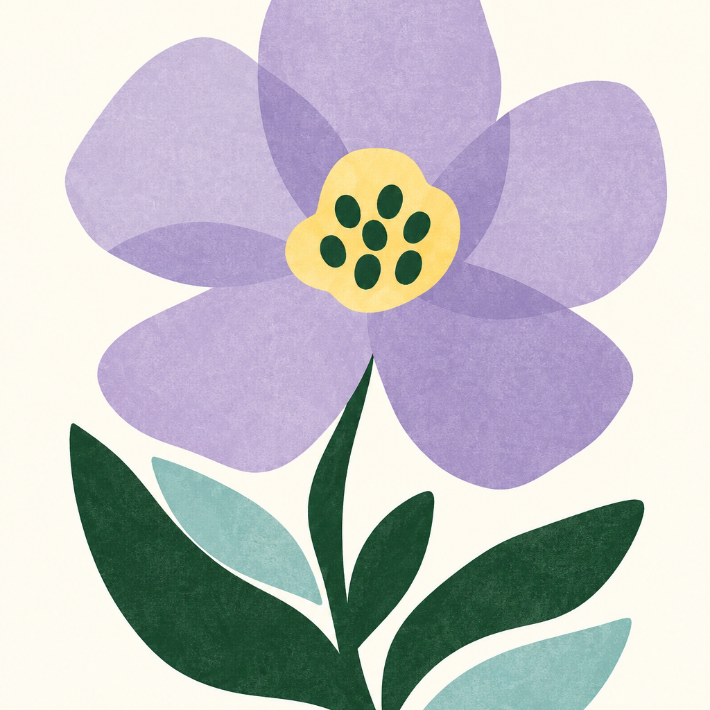 Lilac Blossom, vertical nursery artwork