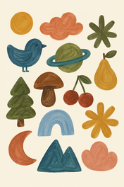 Little Wonders in Autumn, vertical nursery artwork
