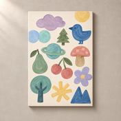 Little Wonders in Pastel canvas standalone mockup