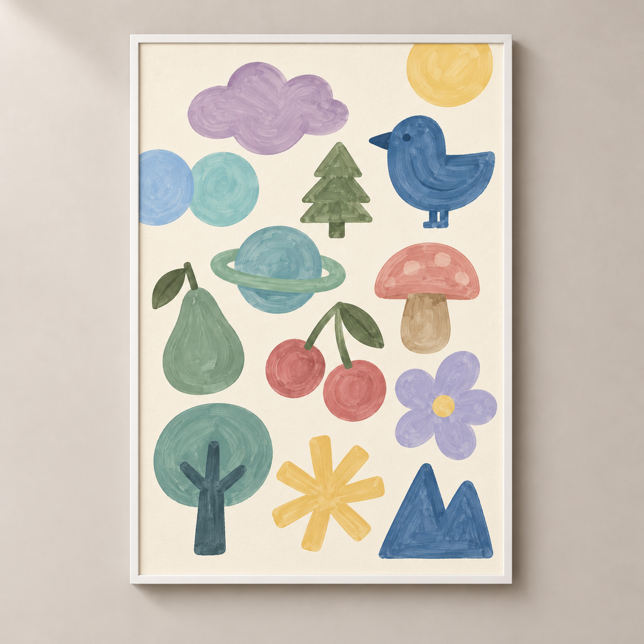Little Wonders in Pastel poster standalone mockup