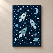 Midnight Rocket Adventures canvas standalone mockup