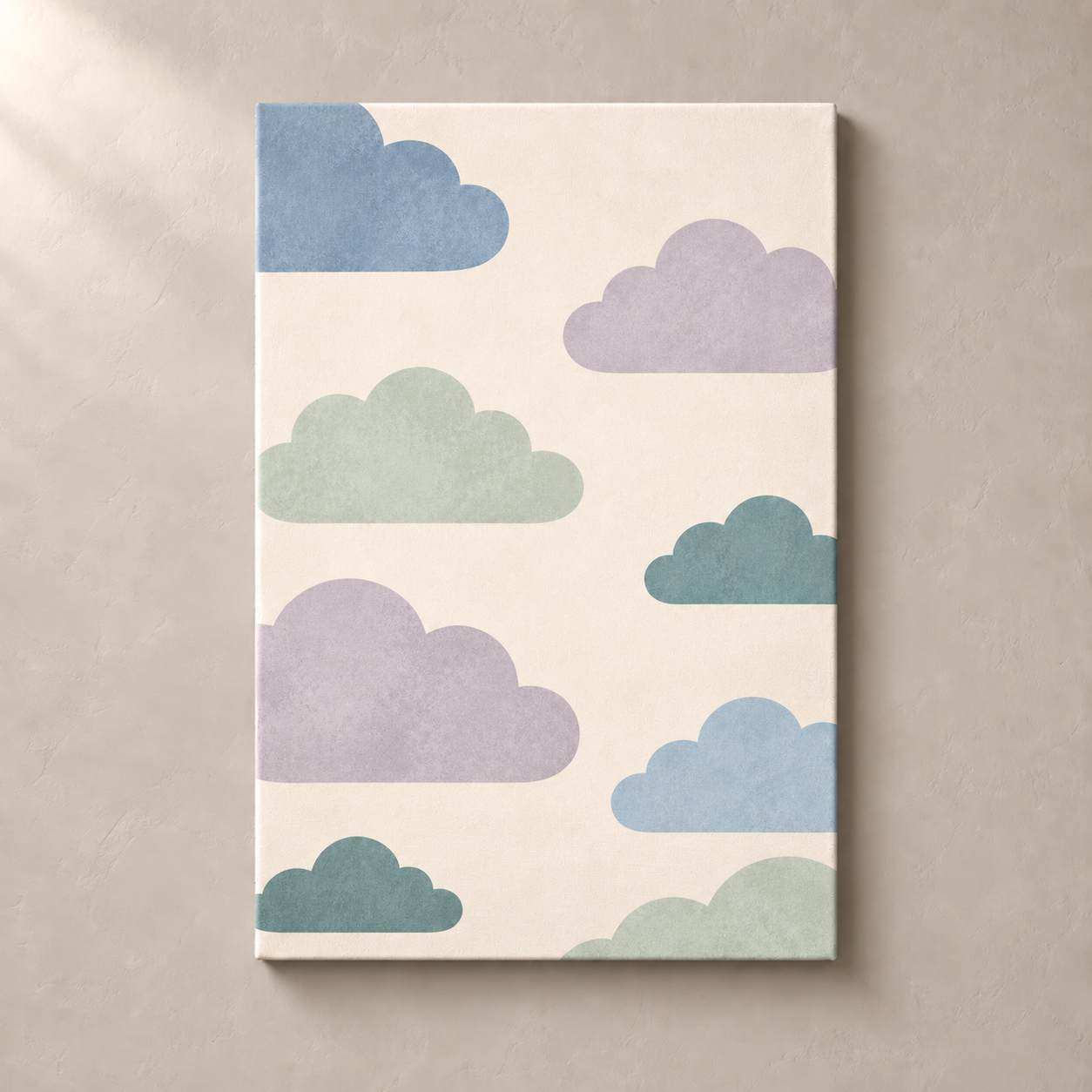Pastel Cloud Dreams canvas standalone mockup
