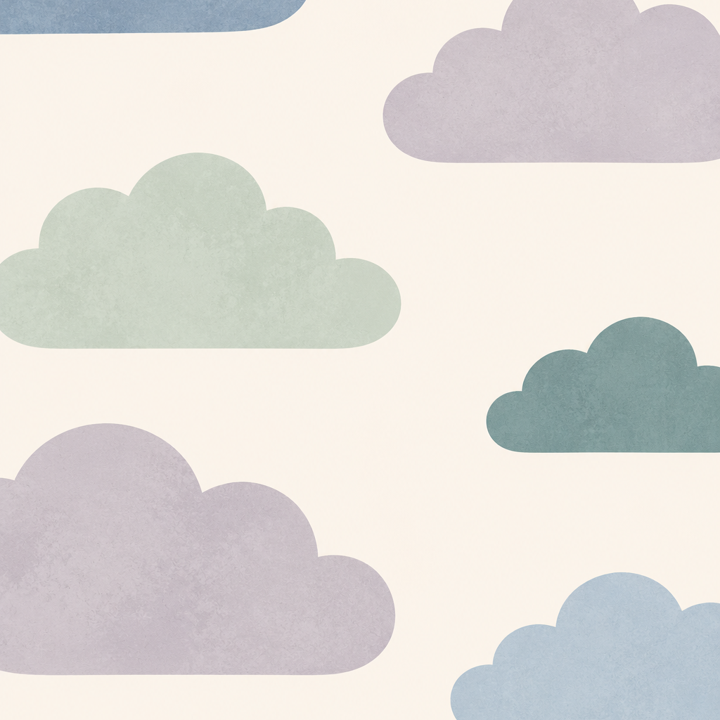 Pastel Cloud Dreams, vertical nursery artwork