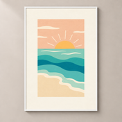 Sunny Shore poster standalone mockup