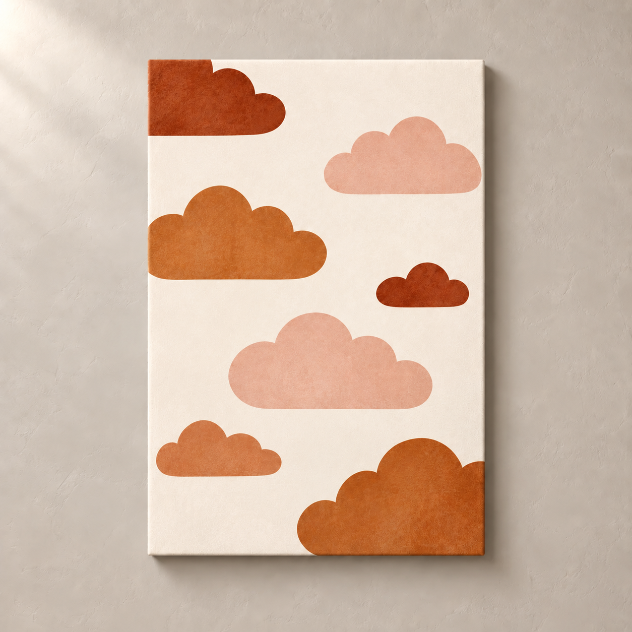 Terracotta Cloud Dreams canvas standalone mockup