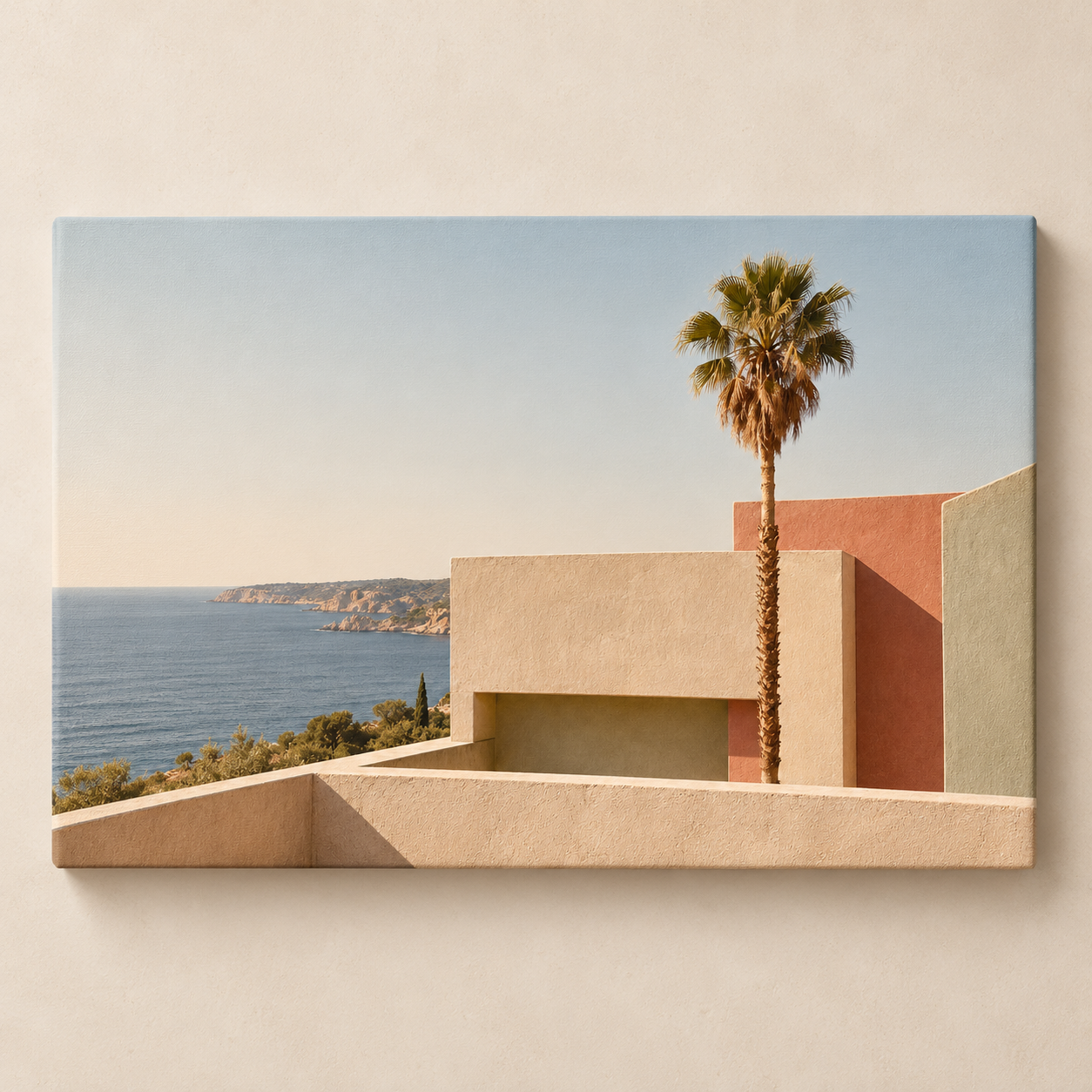 Pale Coastline horizontal canvas standalone