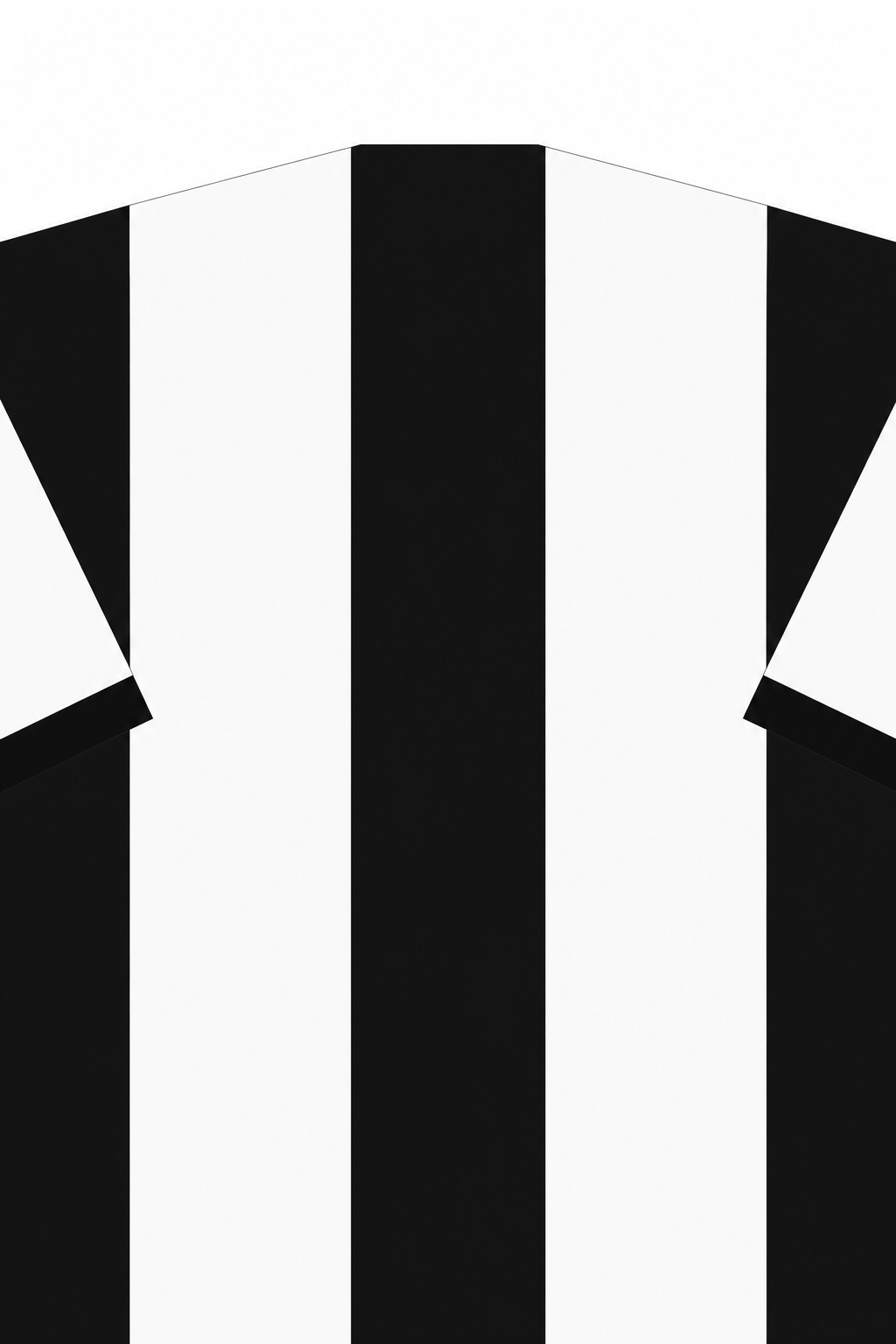 Personalised Football Shirt – Black and White Stripes vertical artwork
