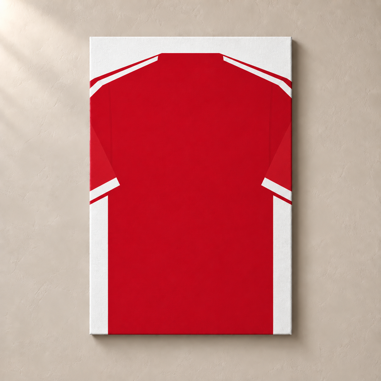 Personalised Football Shirt – Crimson and White – canvas standalone mockup
