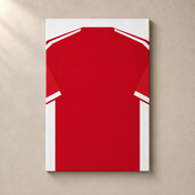 Personalised Football Shirt – Crimson and White – canvas standalone mockup
