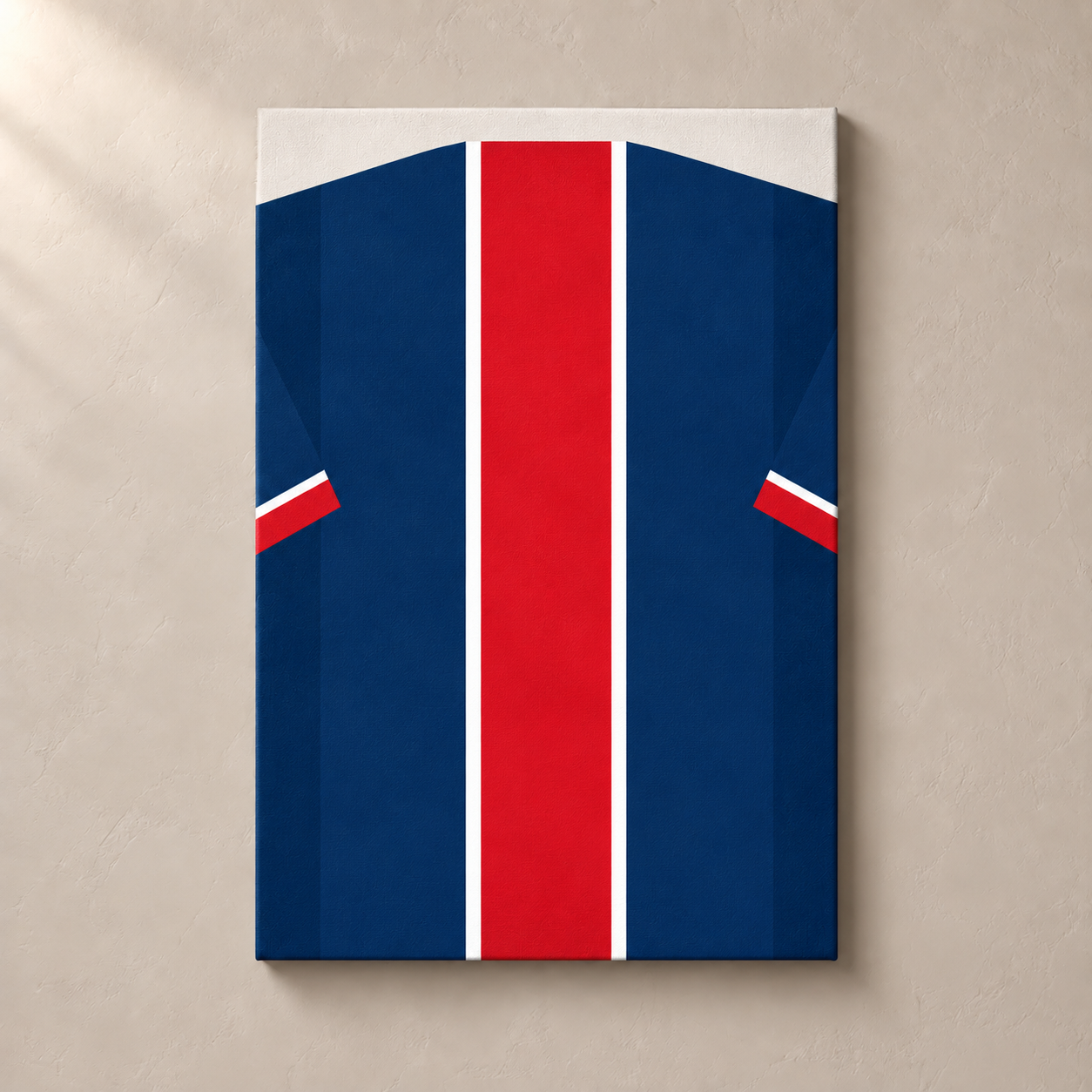Personalised Football Shirt – Navy and Red – canvas standalone mockup