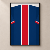 Personalised Football Shirt – Navy and Red – poster standalone mockup