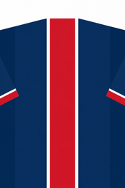 Personalised Football Shirt – Navy and Red vertical artwork