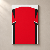 Personalised Football Shirt – Red and Black – canvas standalone mockup
