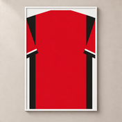 Personalised Football Shirt – Red and Black – poster standalone mockup