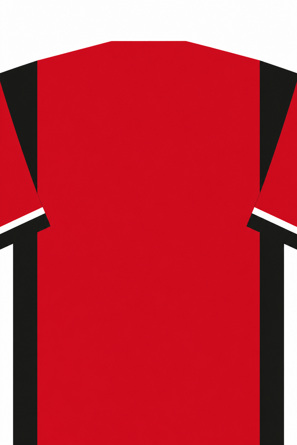 Personalised Football Shirt – Red and Black vertical artwork