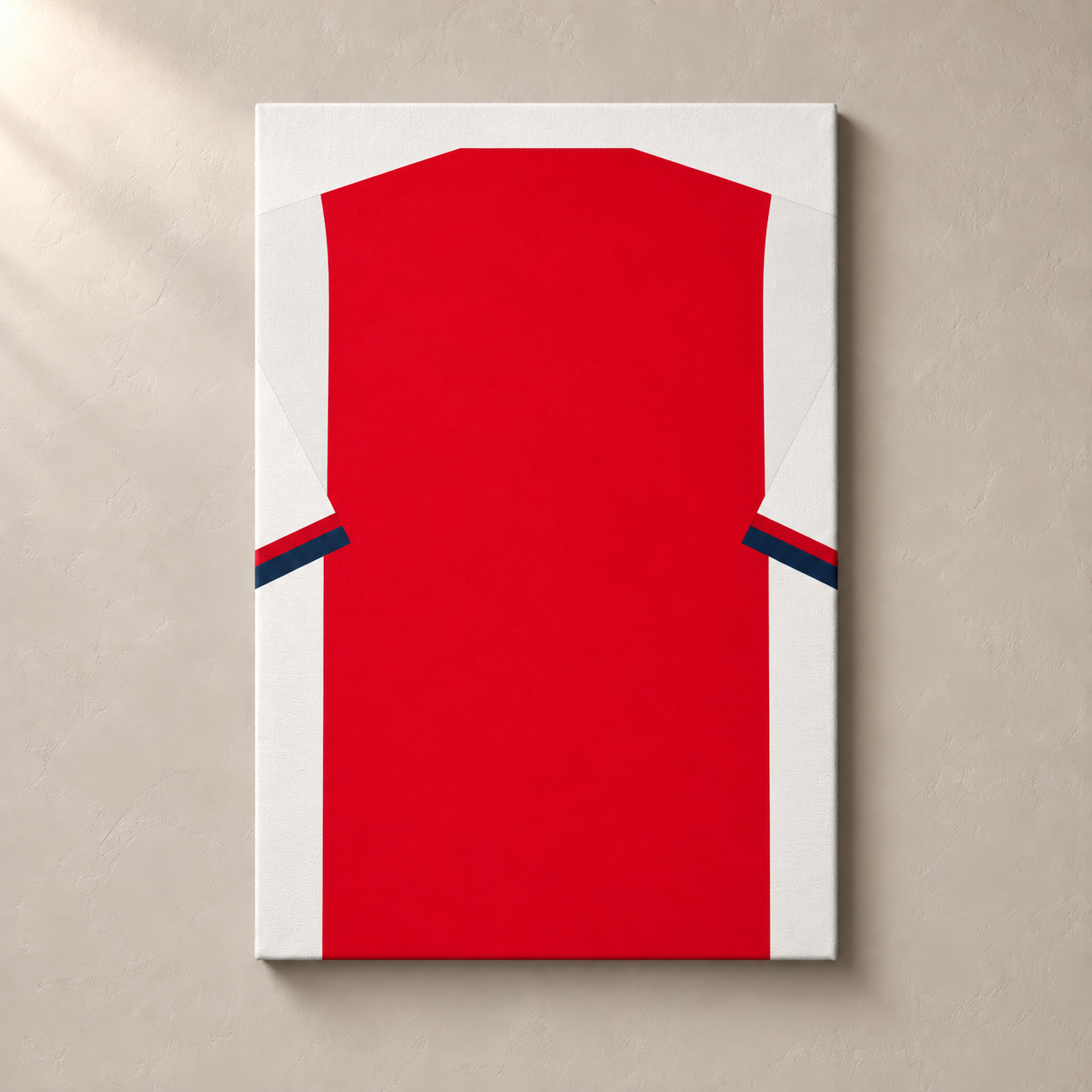 Personalised Football Shirt – Red with White Sleeves – canvas standalone mockup
