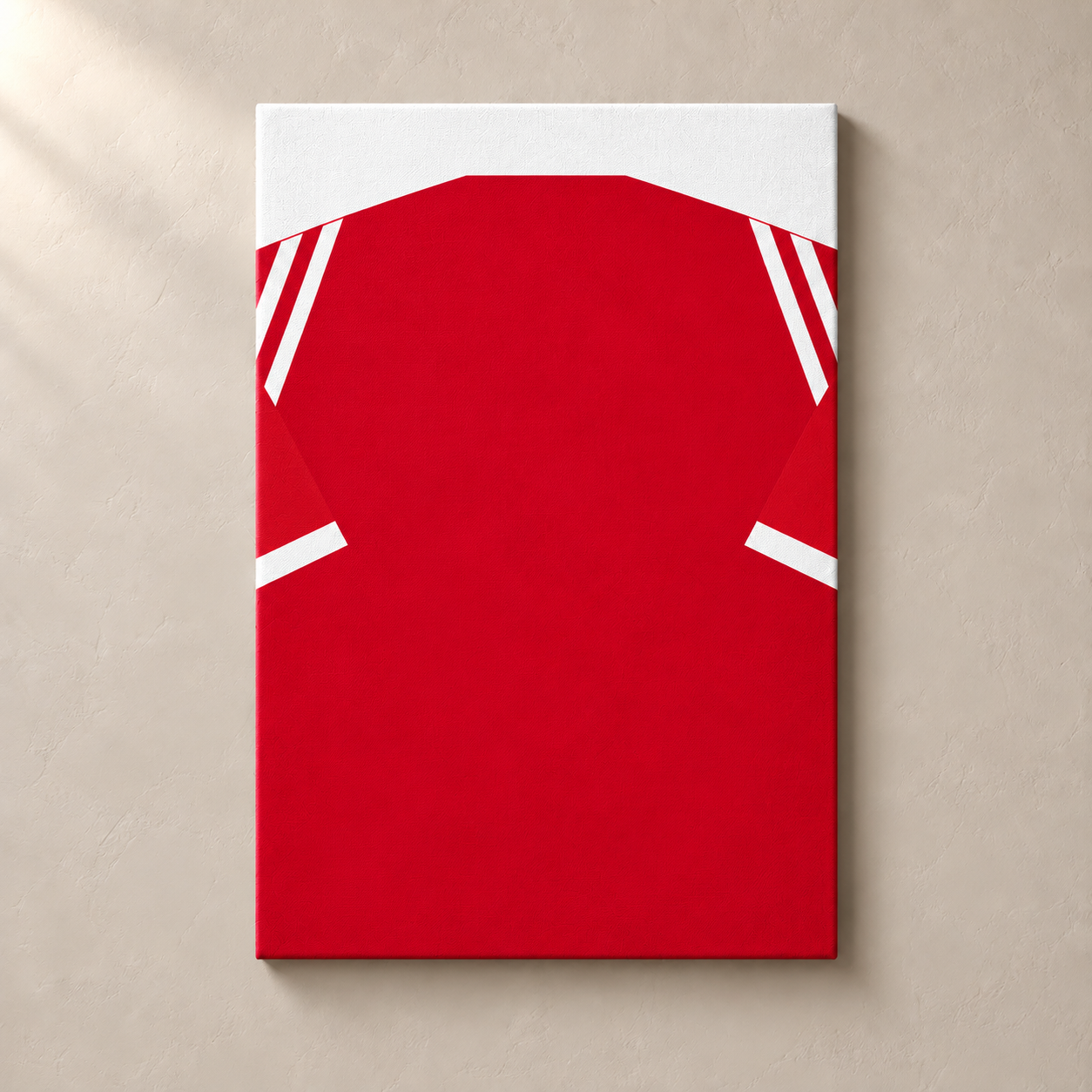 Personalised Football Shirt – Scarlet and White – canvas standalone mockup