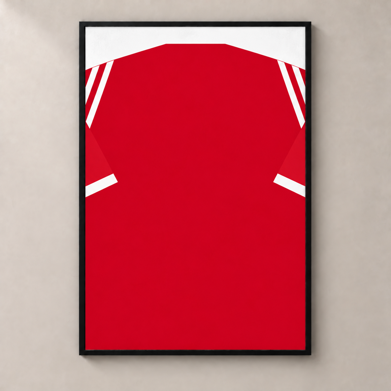 Personalised Football Shirt – Scarlet and White – poster standalone mockup