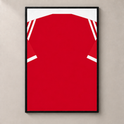 Personalised Football Shirt – Scarlet and White – poster standalone mockup