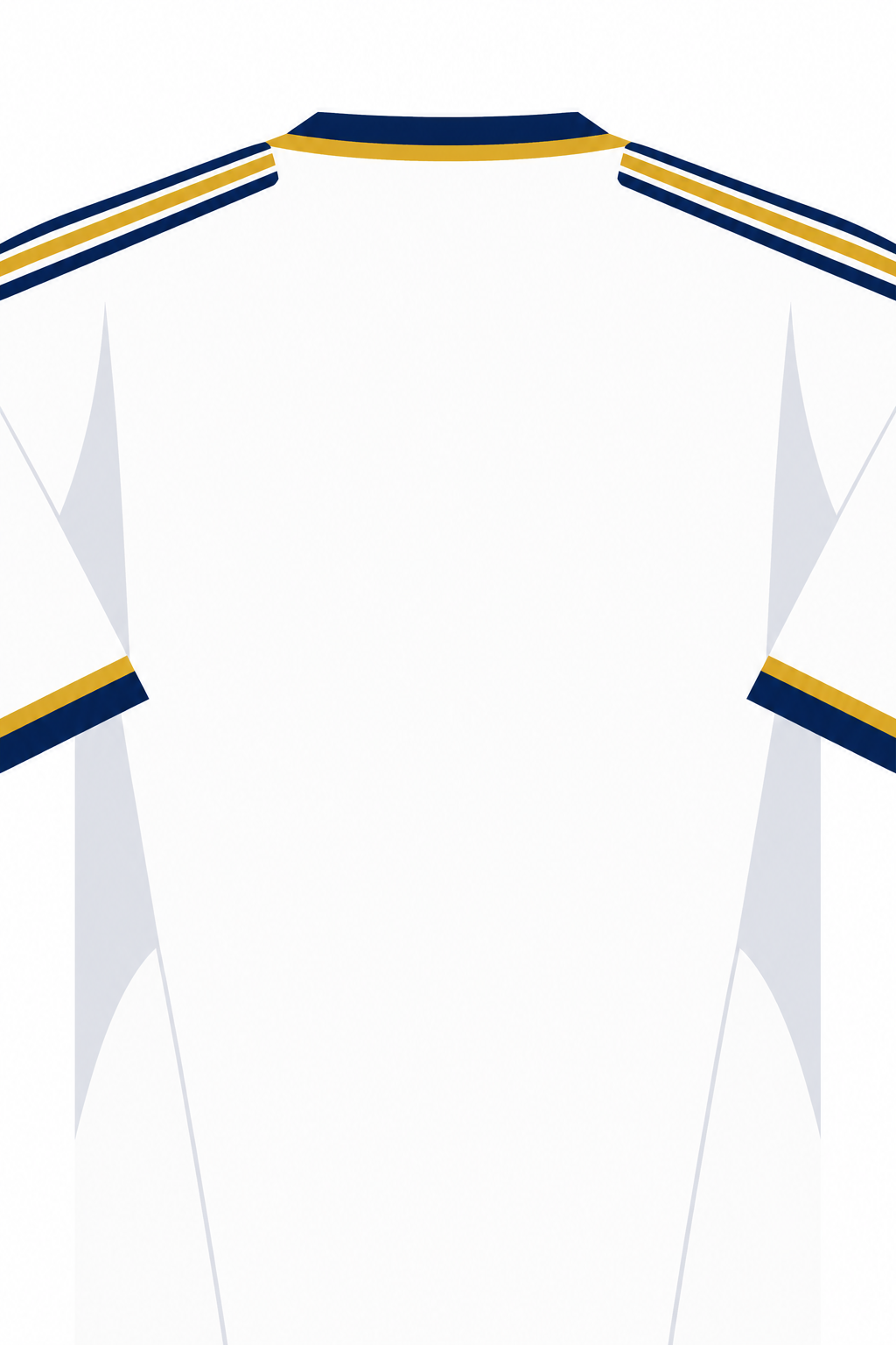 Personalised Football Shirt – White and Gold vertical artwork