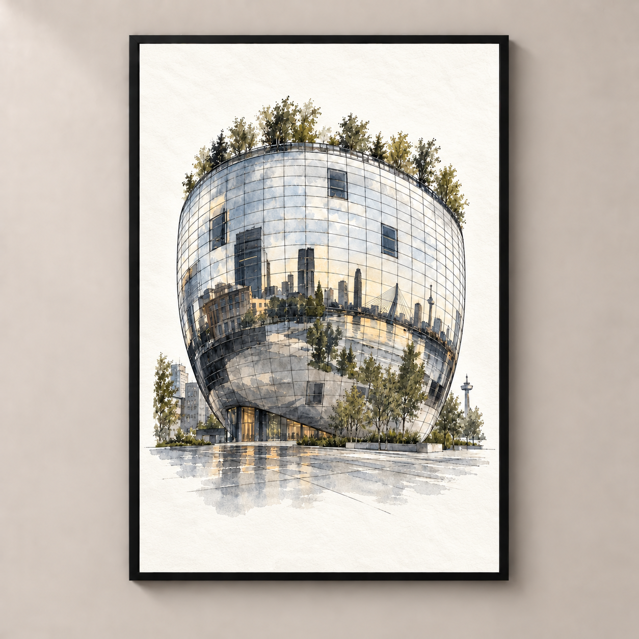 Depot Boijmans Van Beuningen – poster standalone mockup on beige wall