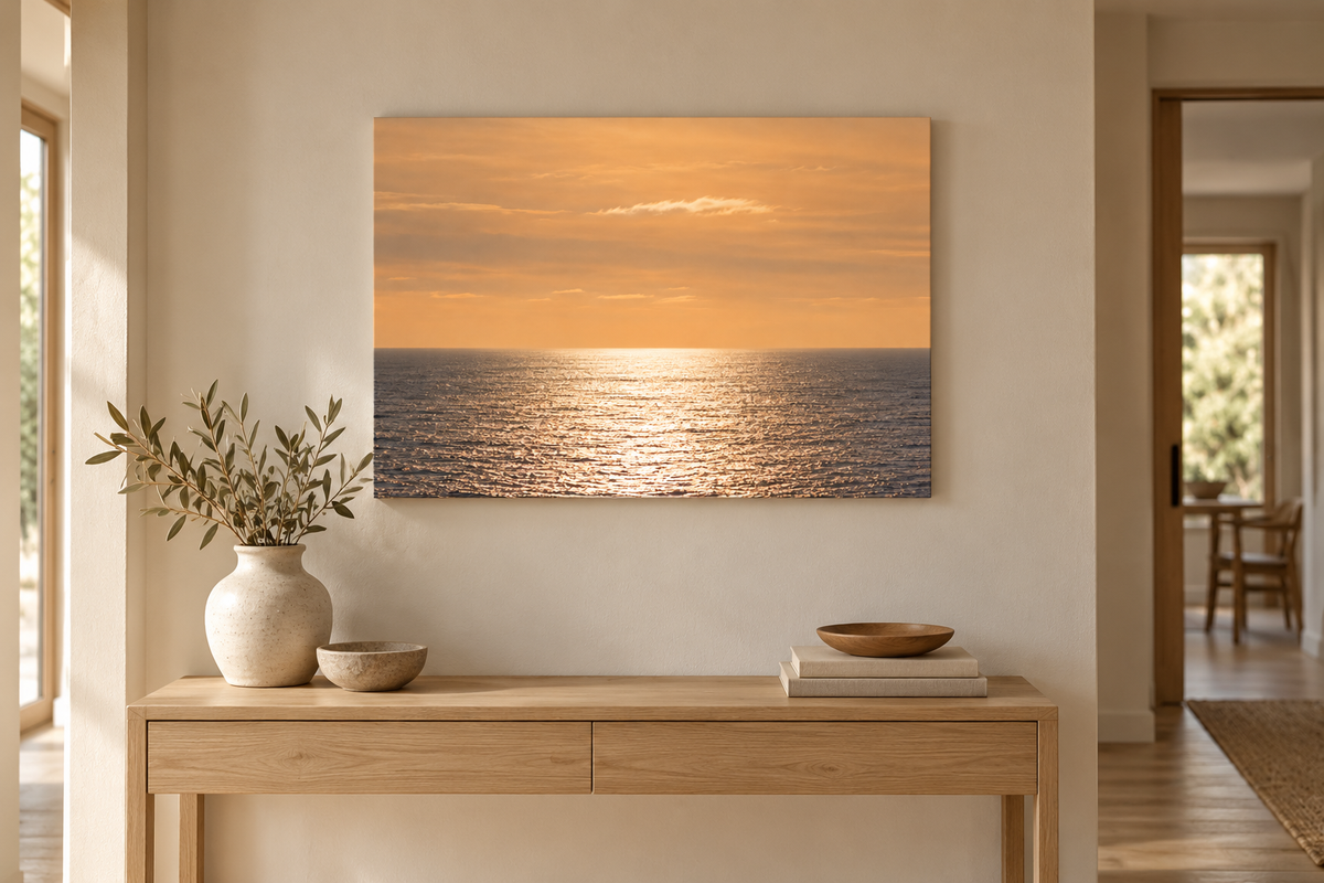 Sea in Soft Silver - Canvas