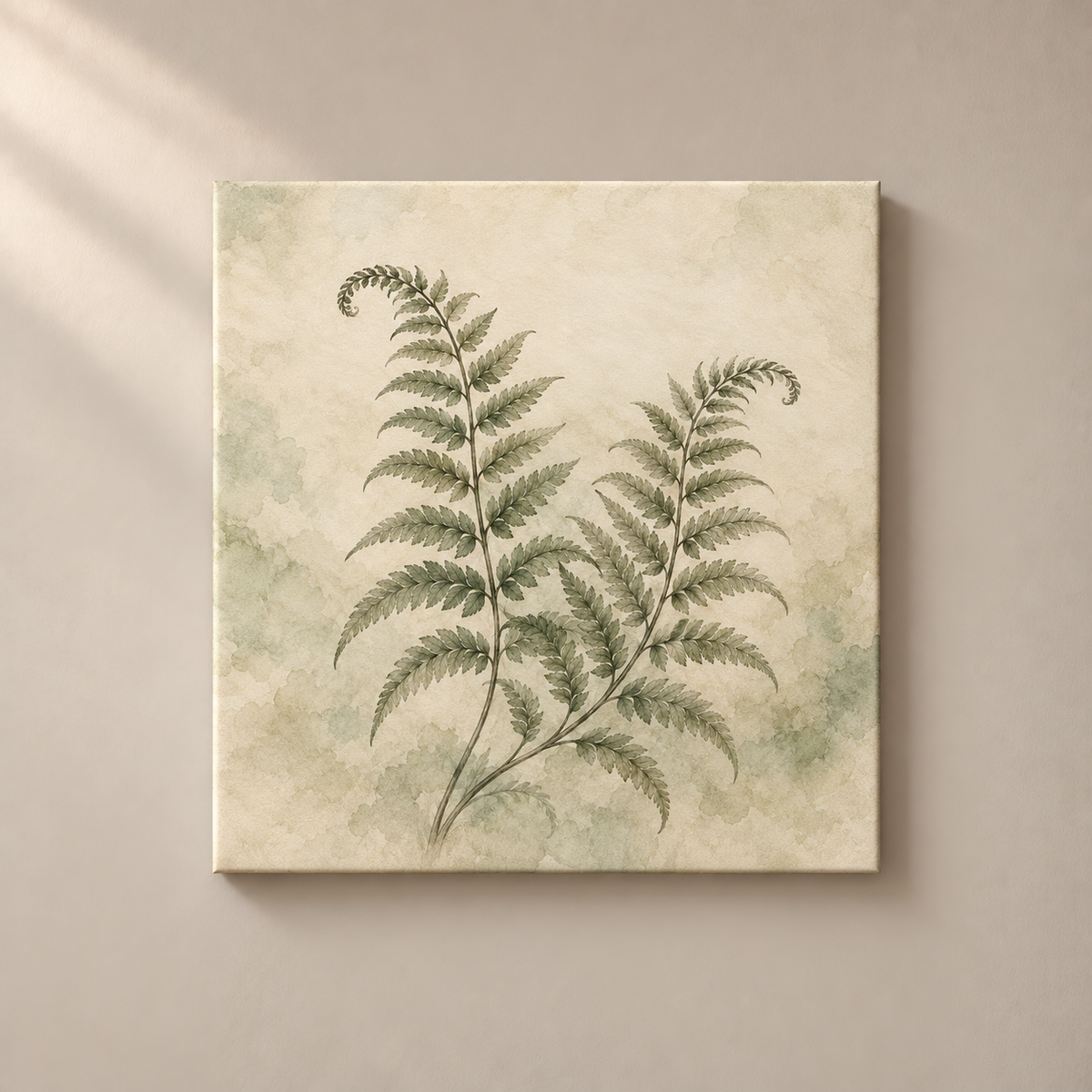 Fern on Quiet Paper - Canvas